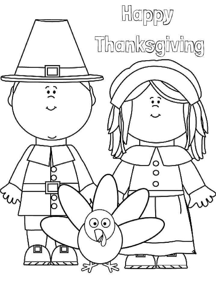 Feliz Día de Acción de Gracias para colorir