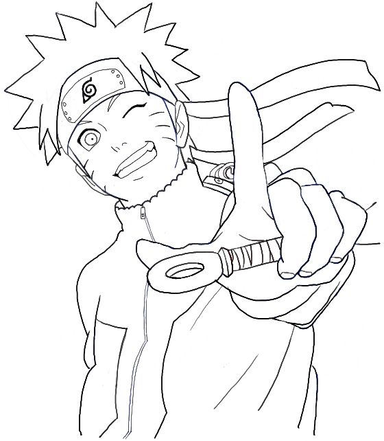 Dibujos de Feliz Naruto para colorear