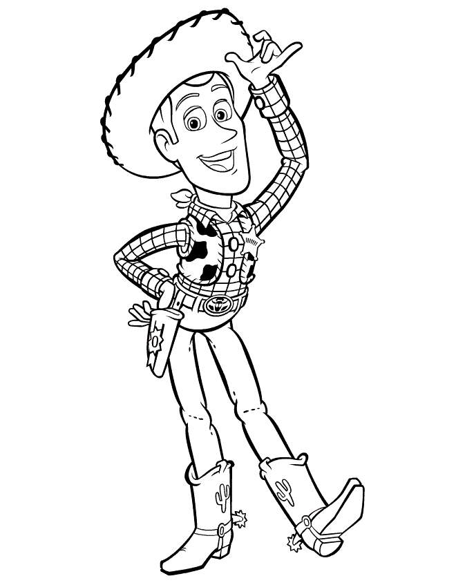 Dibujos de Feliz Woody para colorear