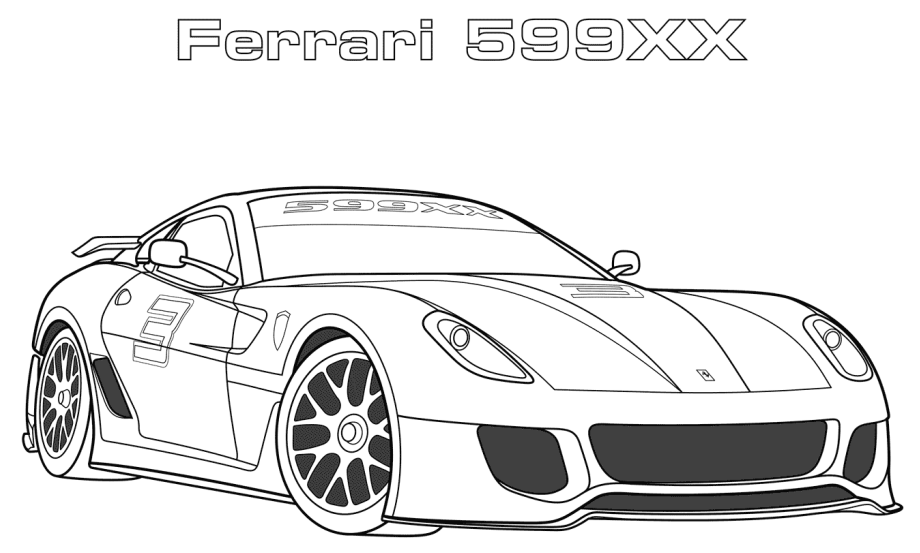 Dibujos de Ferrari 599XX para colorear