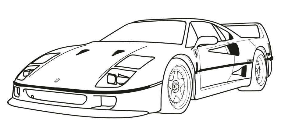 Ferrari F40 para colorir