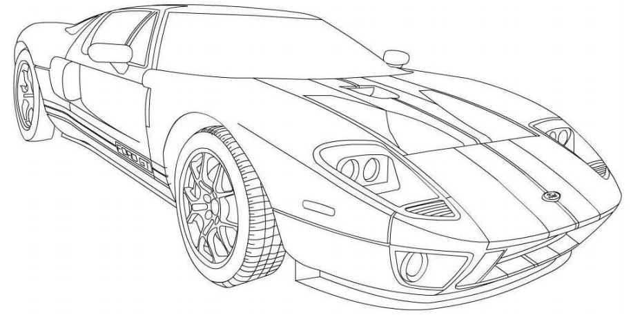 Dibujos de Ford GT 2006 para colorear
