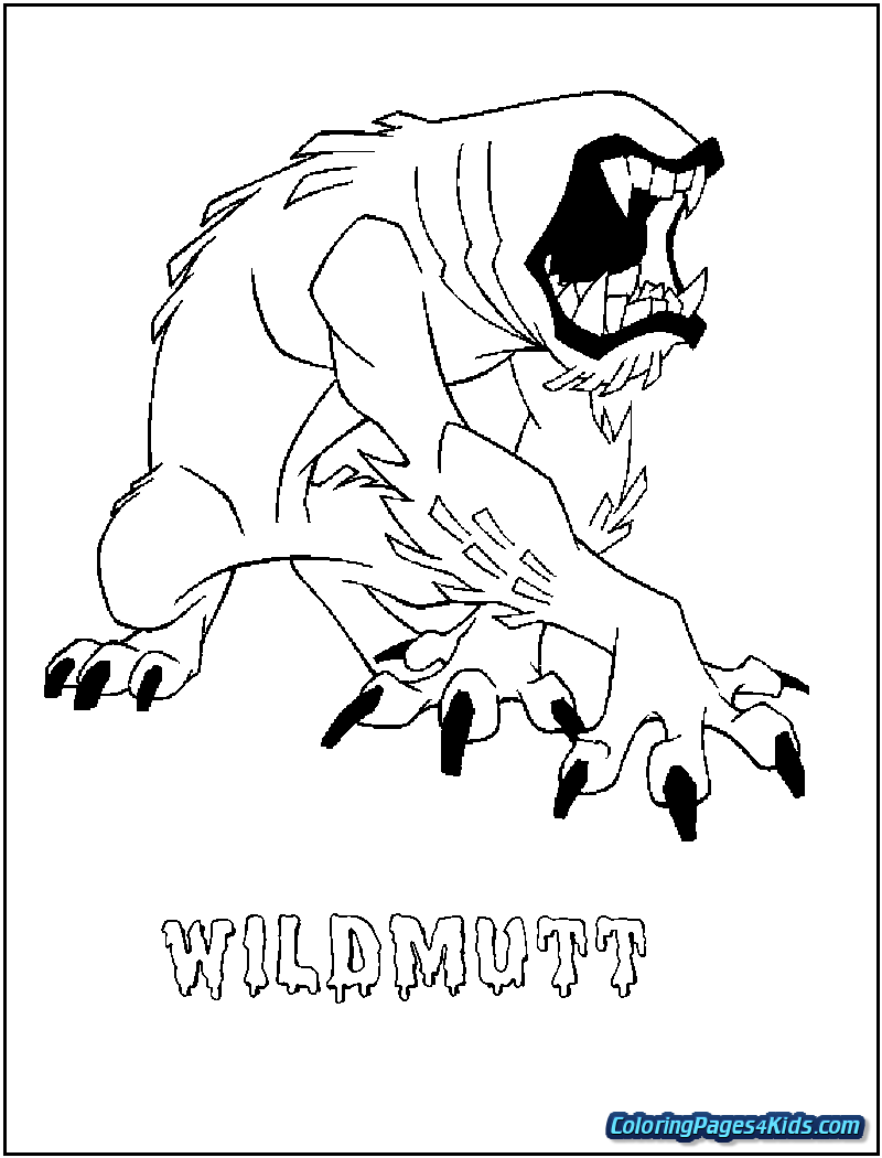 Forma WildMutt para colorir