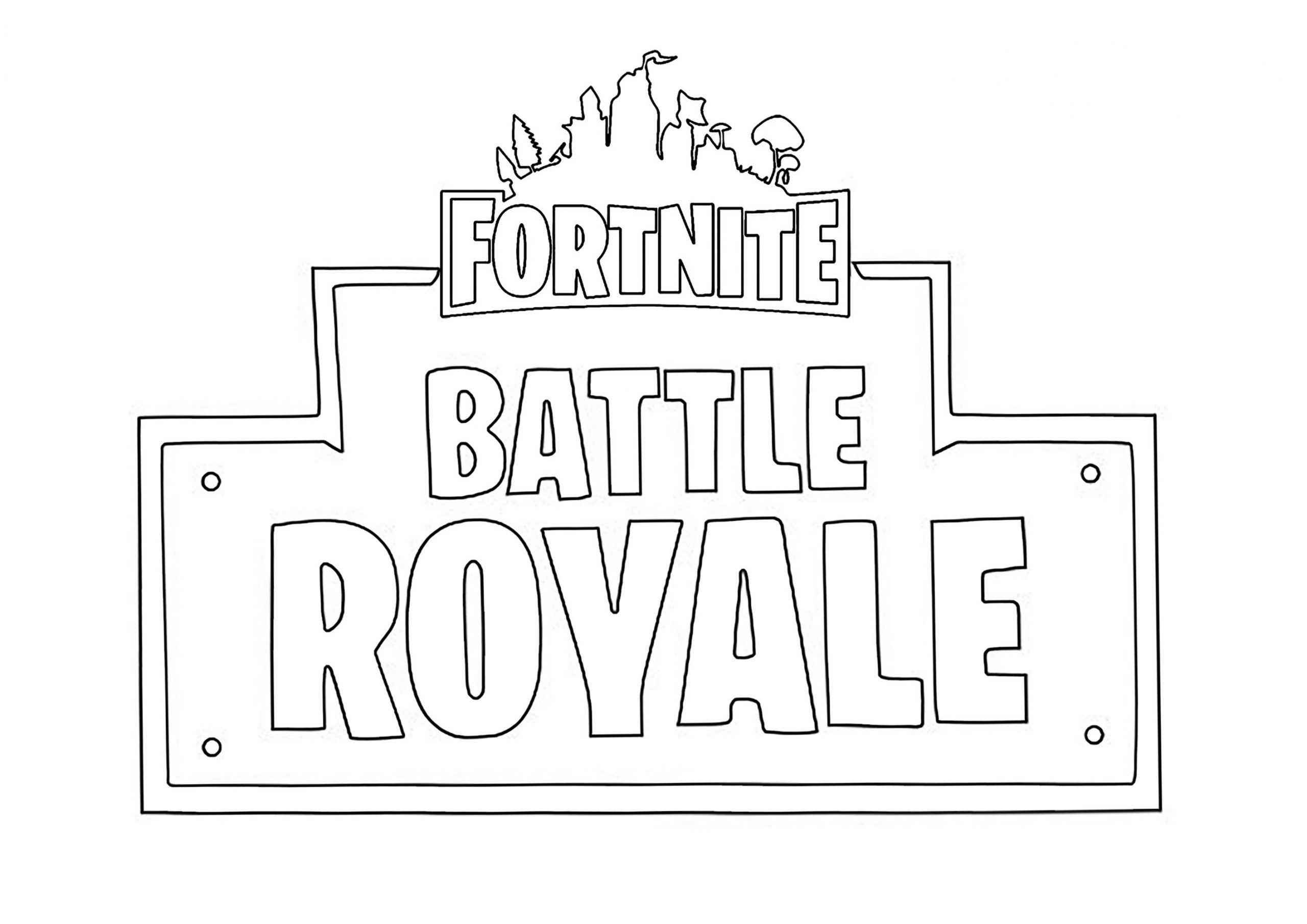 Dibujos de Fortnite Battle Royale Fondo de Pantalla para colorear