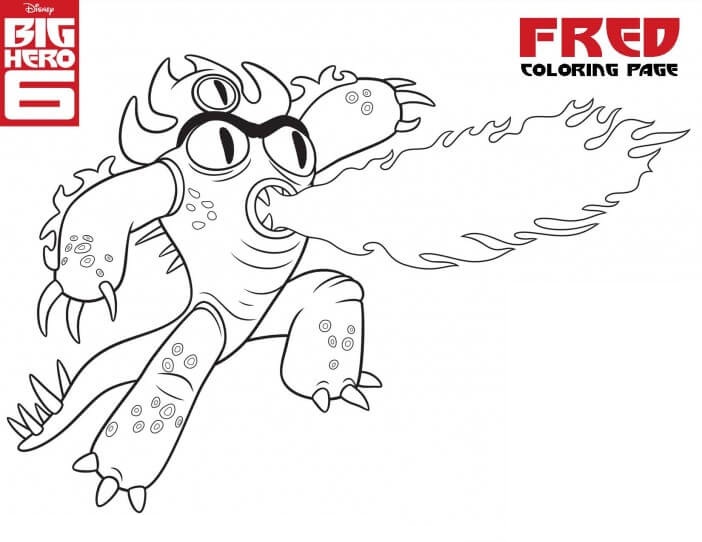 Fred Rociando Fuego para colorir