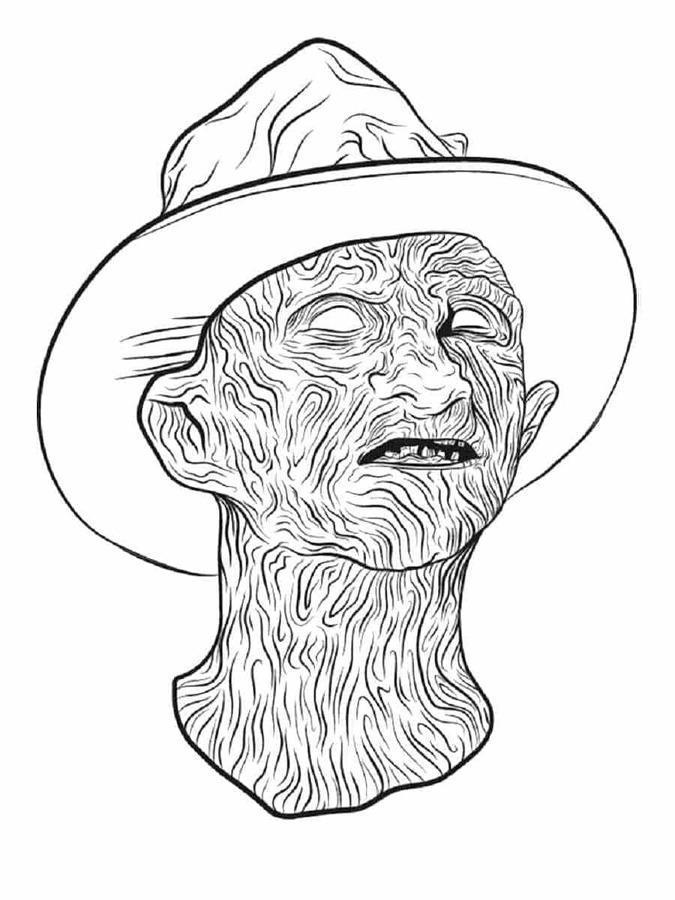 Dibujos de Freddy Krueger gratis para colorear