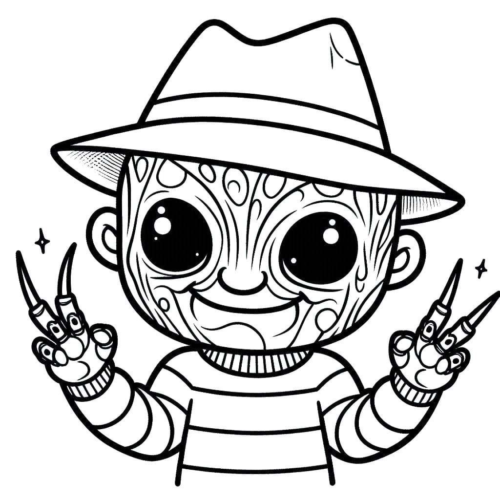 Dibujos de Freddy Krueger Gratis para niños para colorear