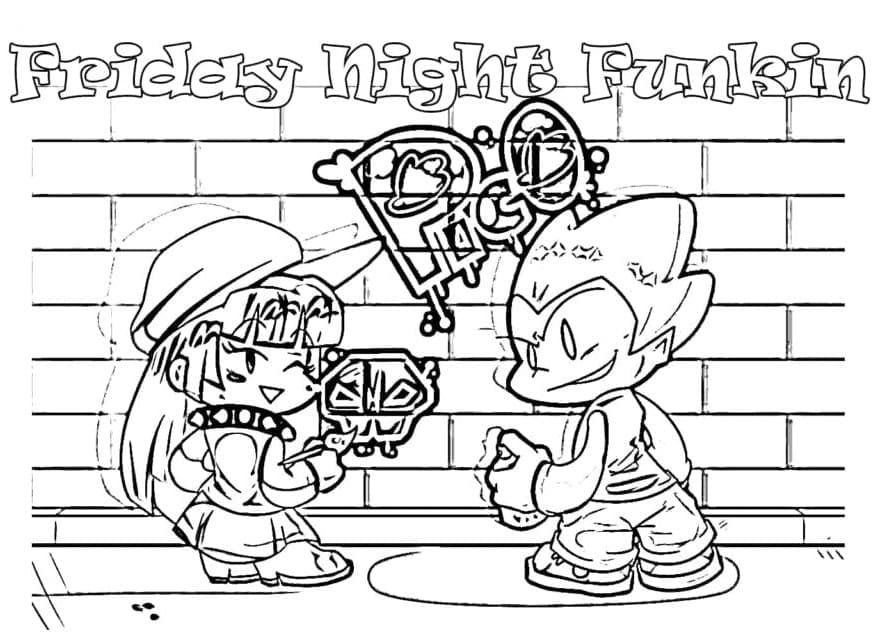 Friday Night Funkin Pico para colorir