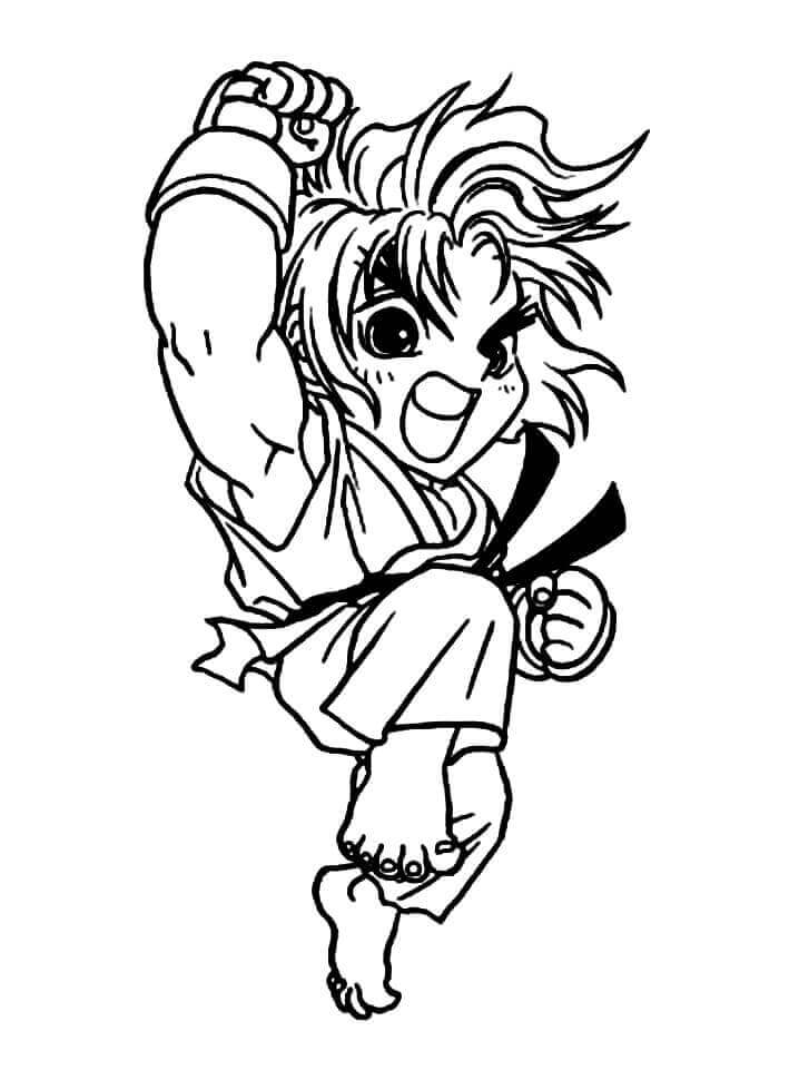 Frio Chibi Ryu para colorir