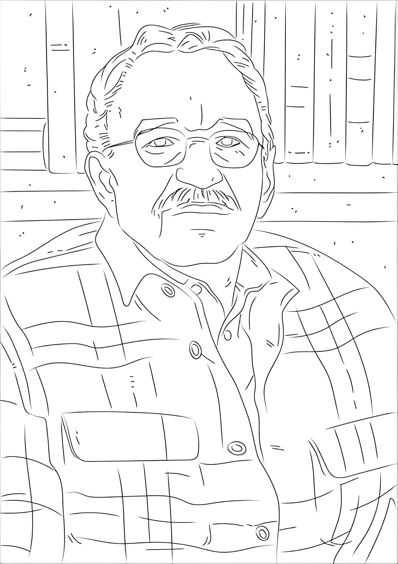 Dibujos de Gabriel García Márquez para colorear