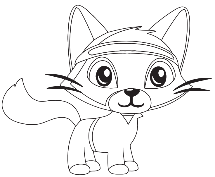 Gato De Dibujos Animados para colorir