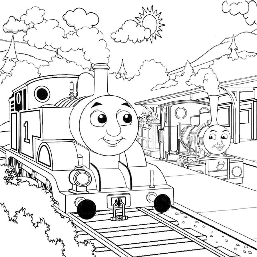 Dibujos de Gemelos De Tren para colorear