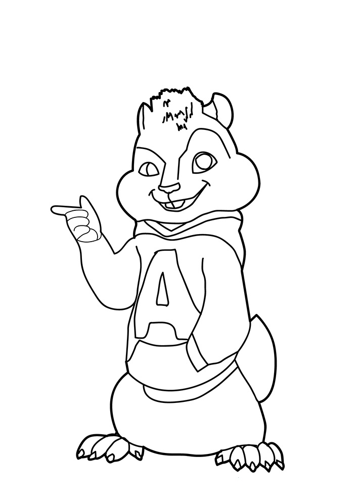 Genial Alvin para colorir