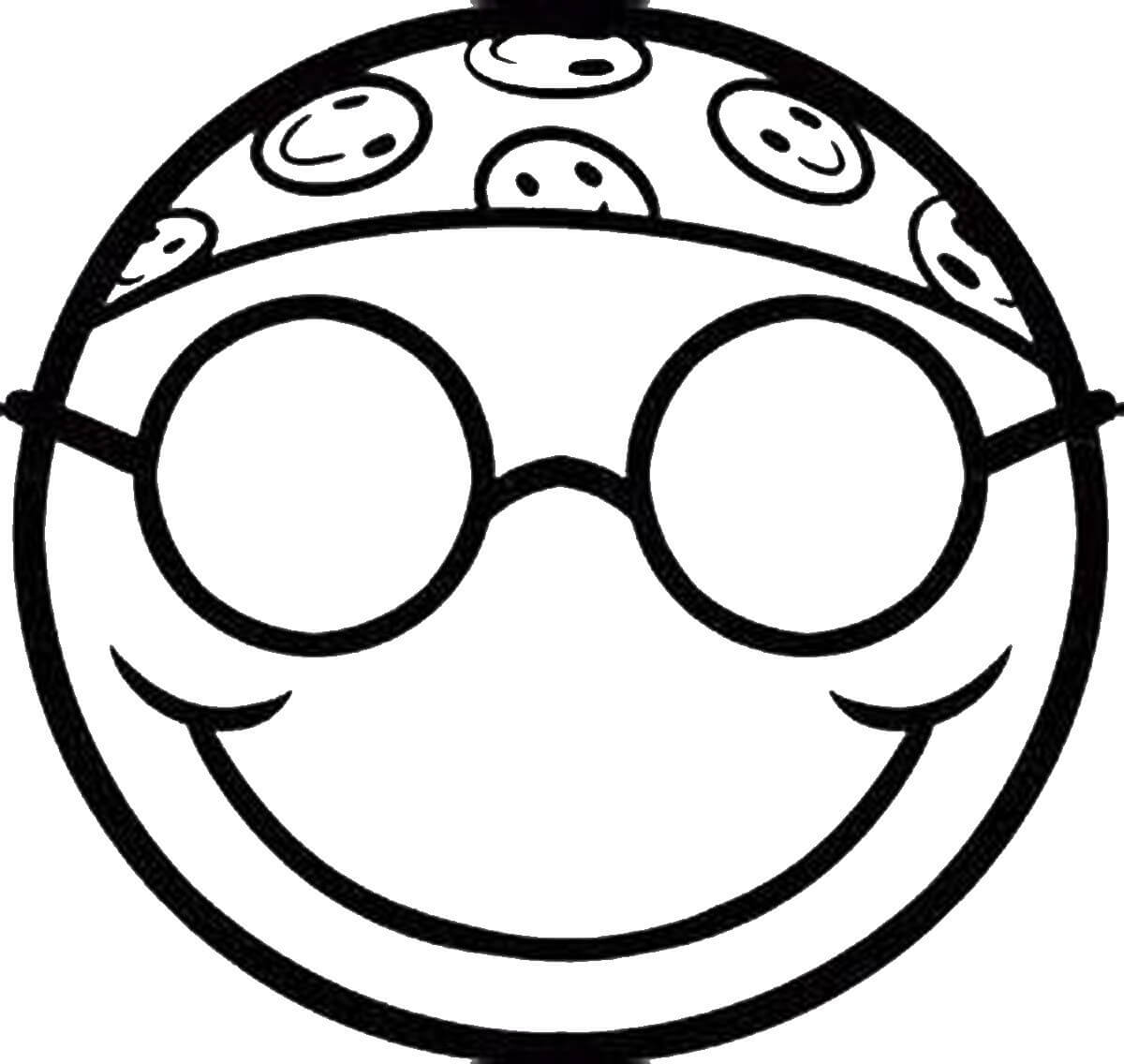 Dibujos de Genial Emoji Sonriendo para colorear