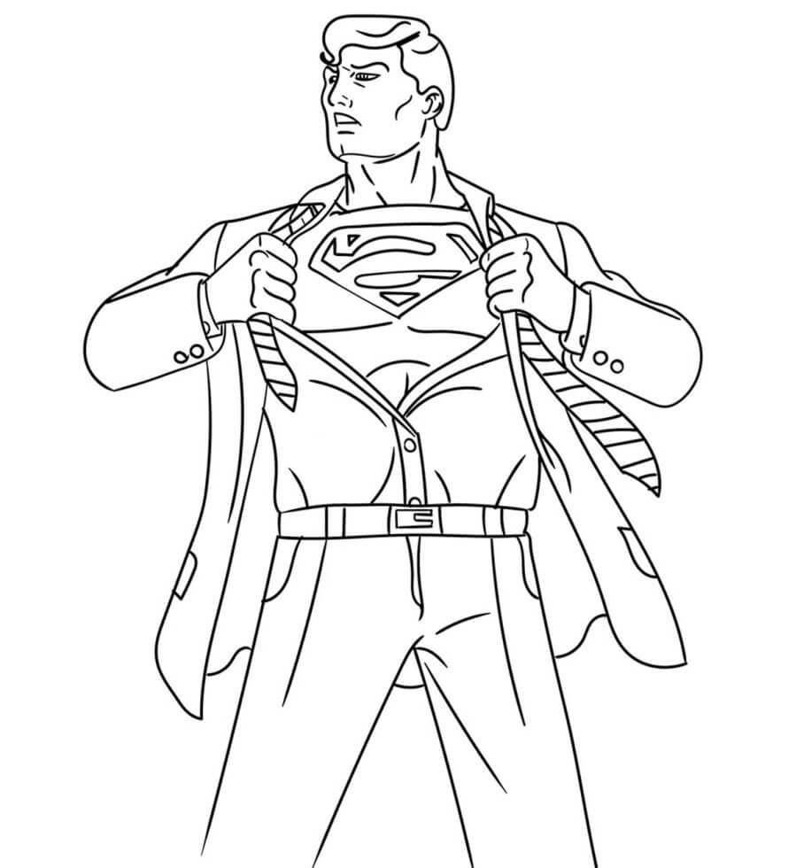 Genial Superman para colorir