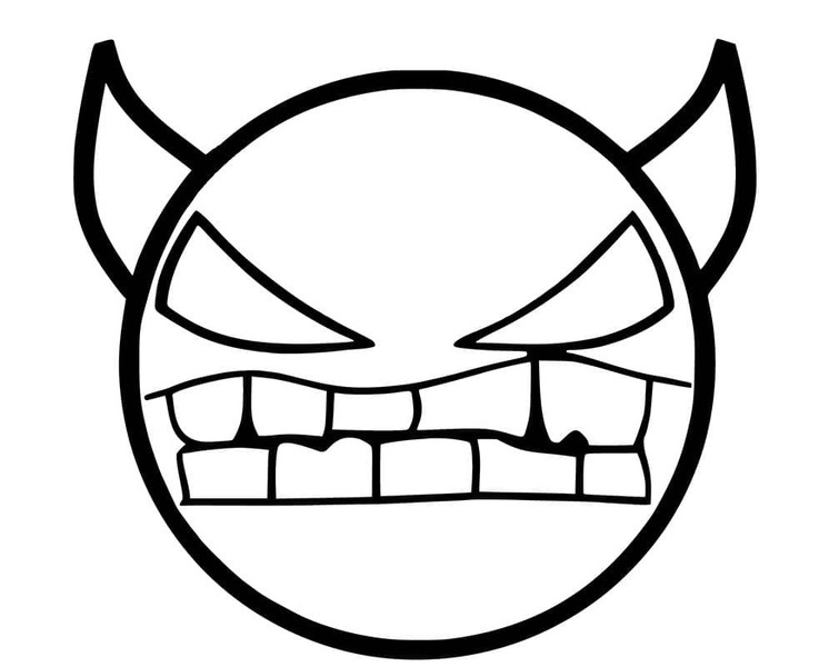 Geometry Dash en niños para colorir