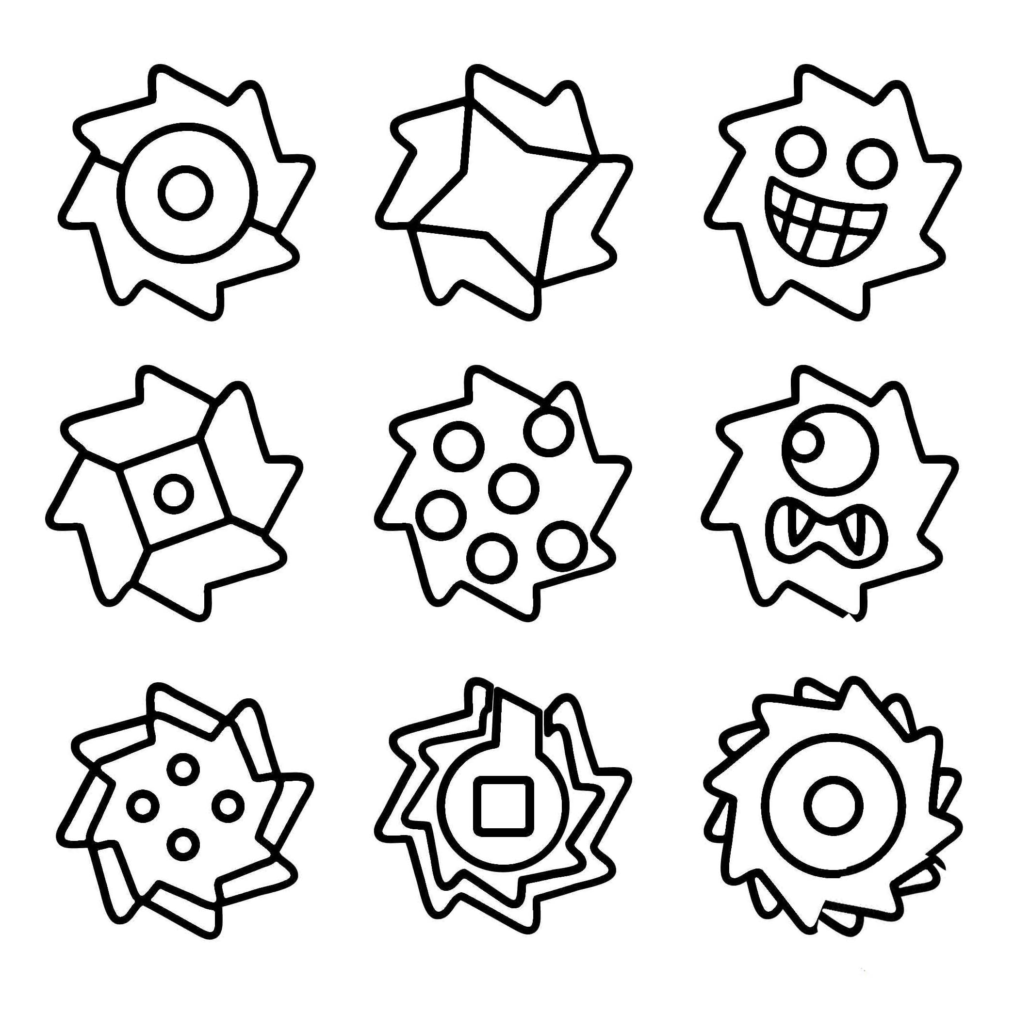 Geometry Dash imprimible para colorir