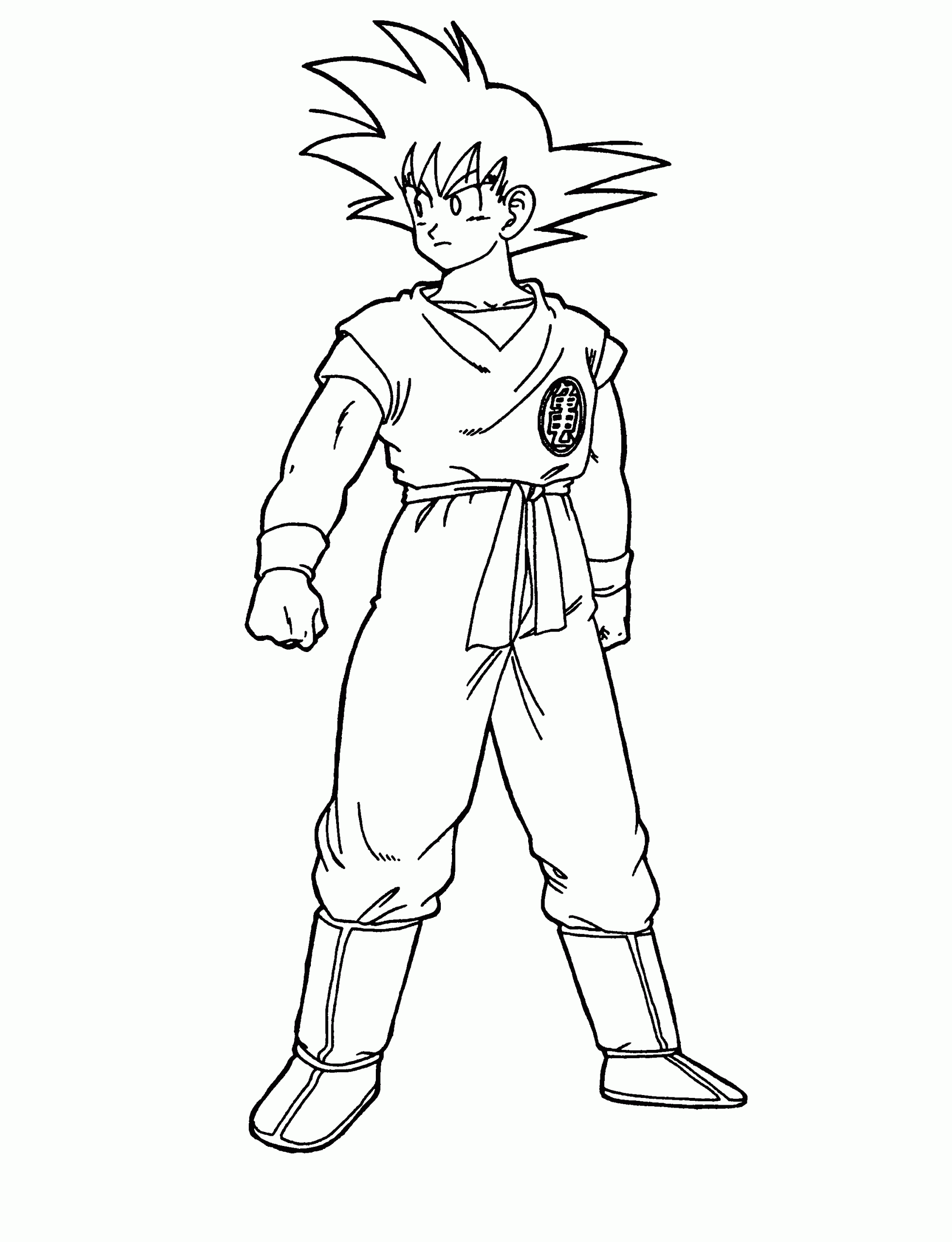 Goku Normal para colorir