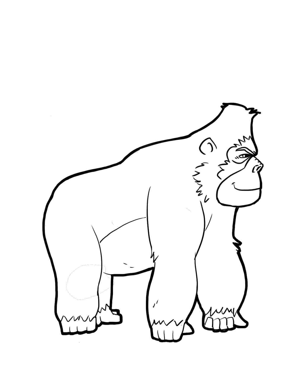 Gorila Libre para colorir