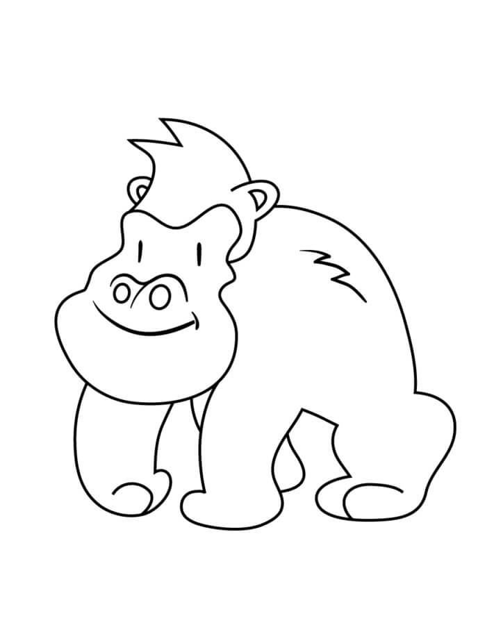 Gorila Loca para colorir