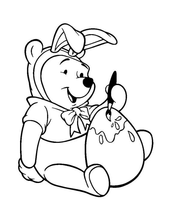 Gracioso Winnie de Pooh para colorir