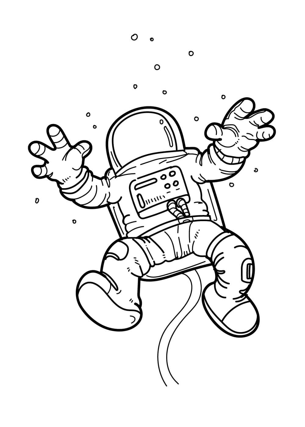 Gran Astronauta para colorir