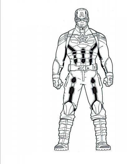 Dibujos de Gran Capitán América para colorear