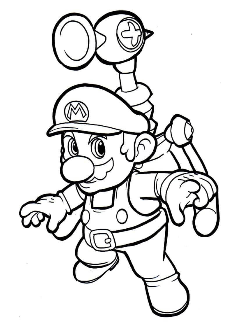 Gran Mario para colorir