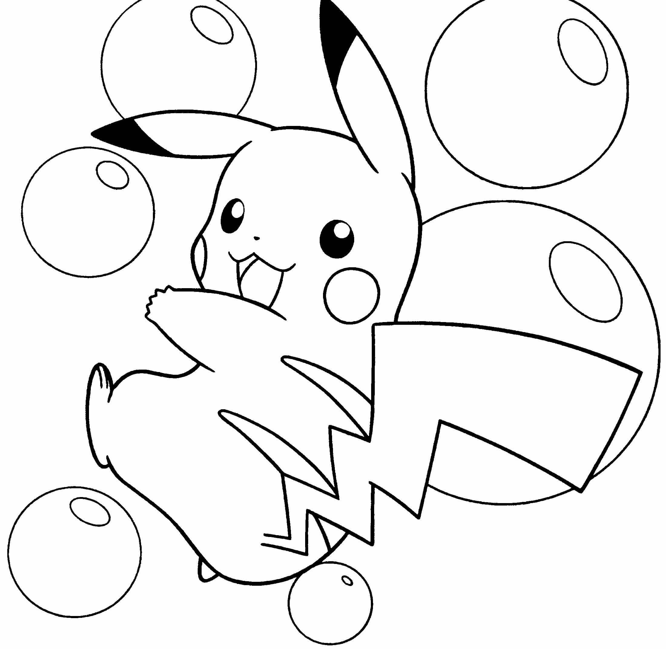 Gran Pikachu para colorir