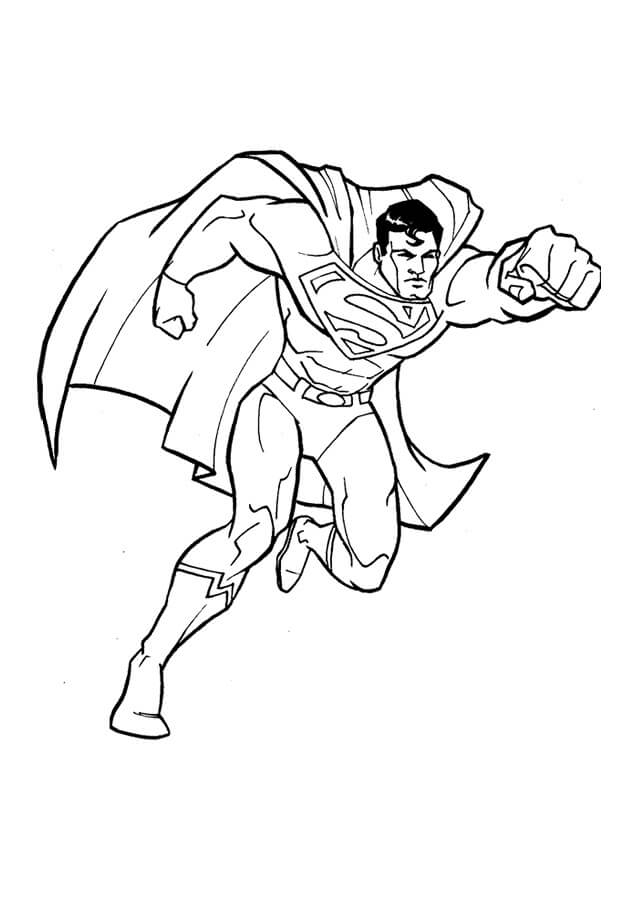 Gran puñetazo de Superman para colorir
