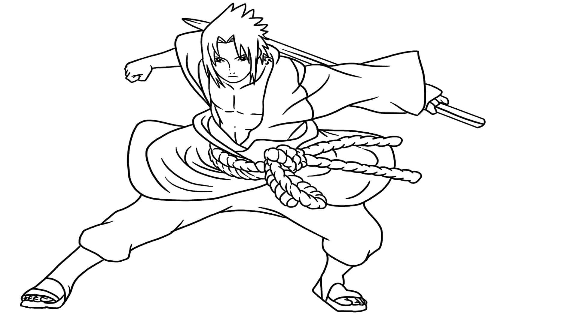 Gran Uchiha Sasuke para colorir