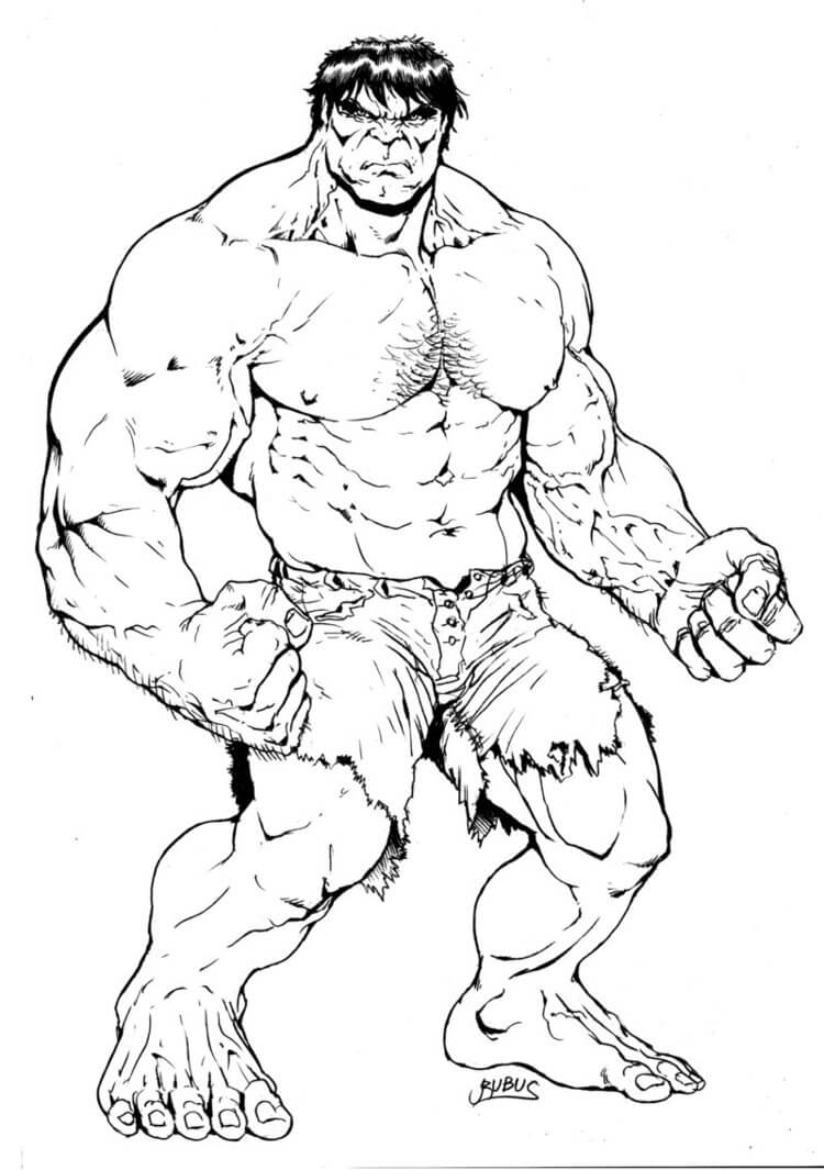 Dibujos de Grande Hulk para colorear