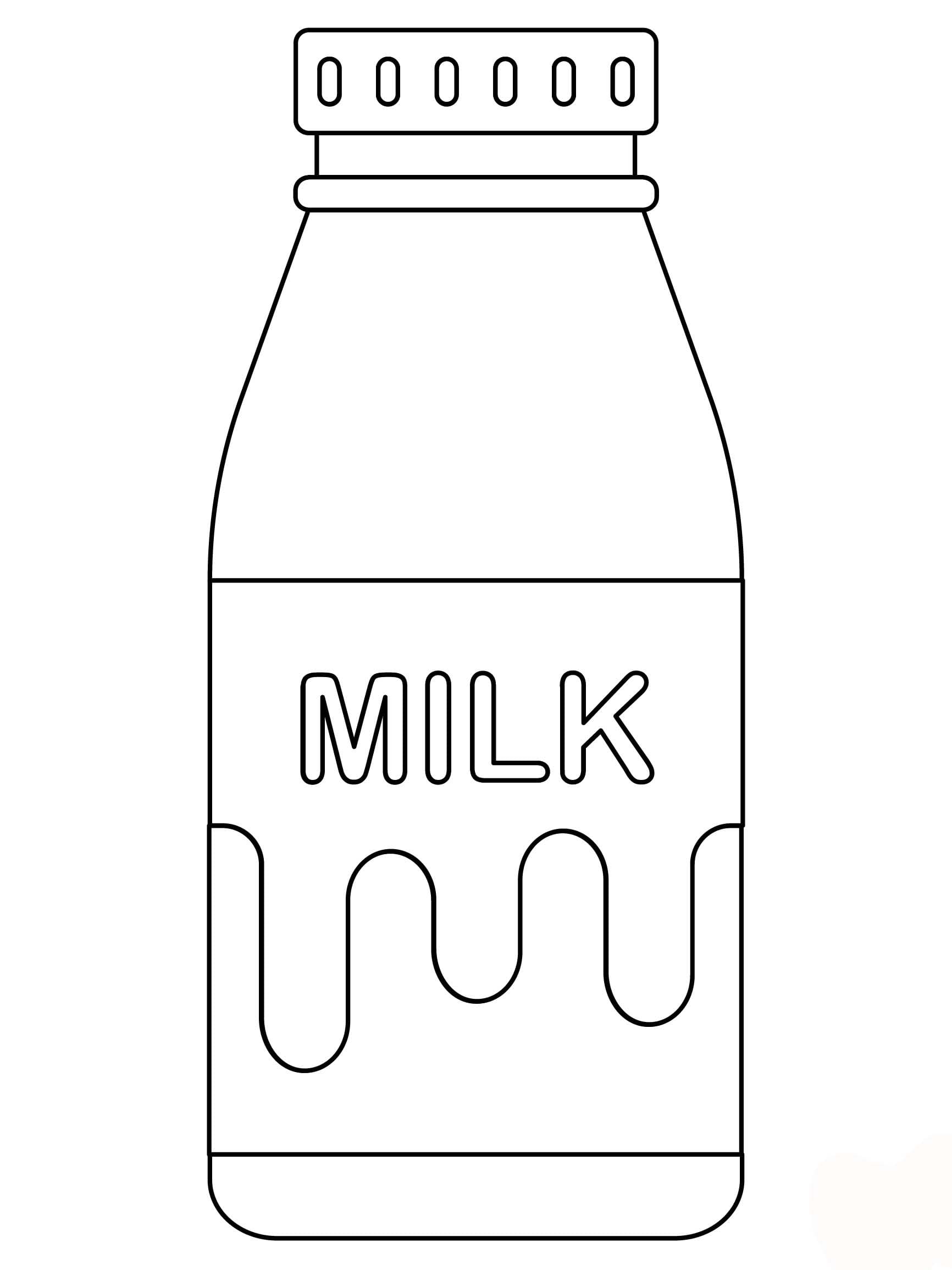 Dibujos de Gratis leche sencillo para colorear