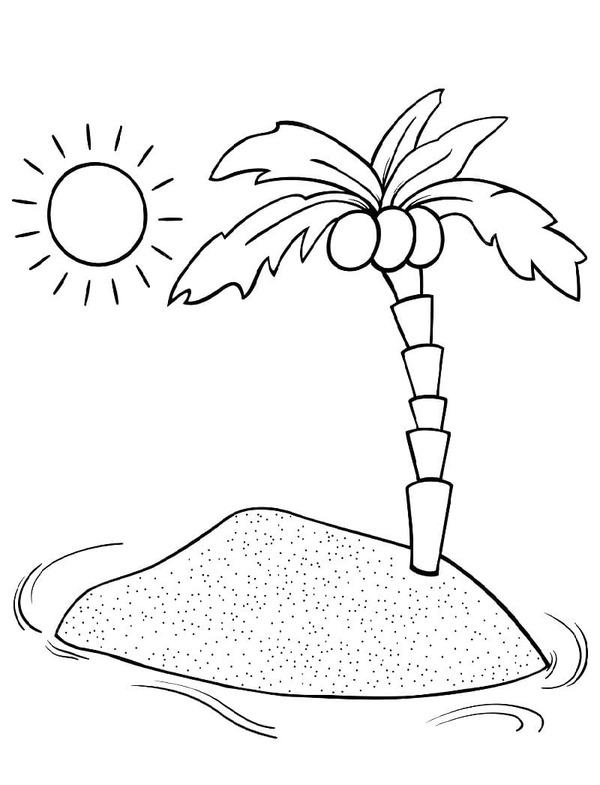Dibujos de Gratis Palmera para colorear