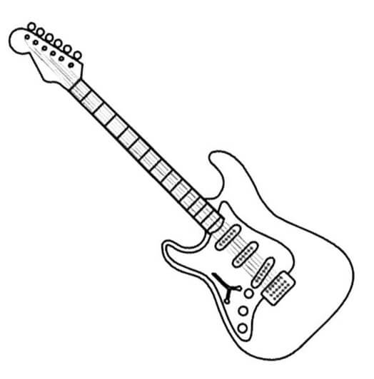 Guitarra Electro para colorir