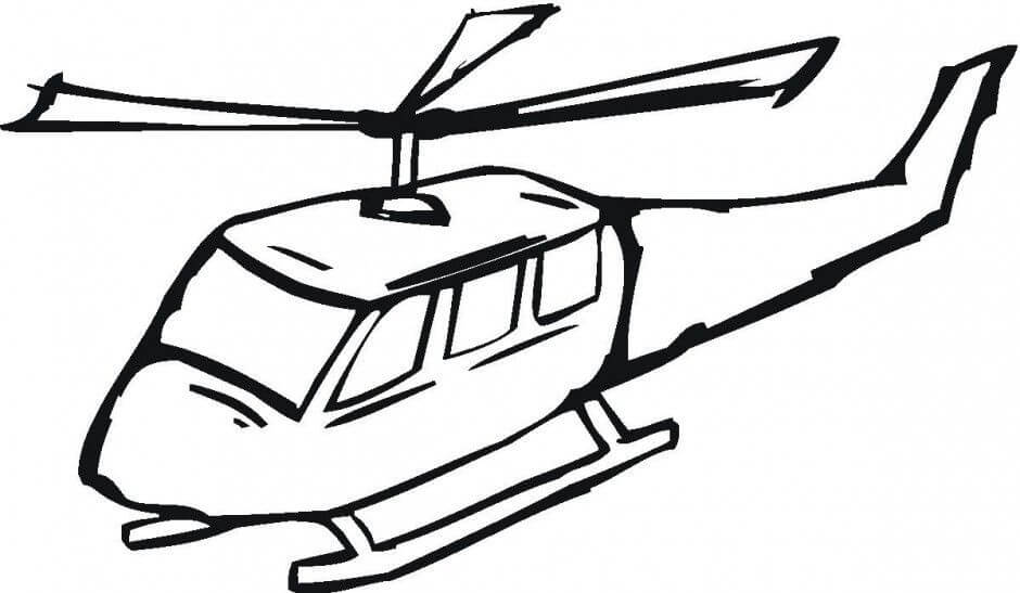 Helicóptero Para Niños para colorir