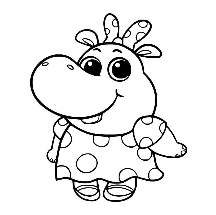 Henrietta Hipopótamo De Chip y Potato para colorir