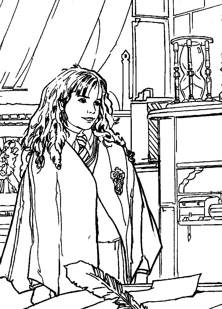 Dibujos de Hermione Granger Básica para colorear