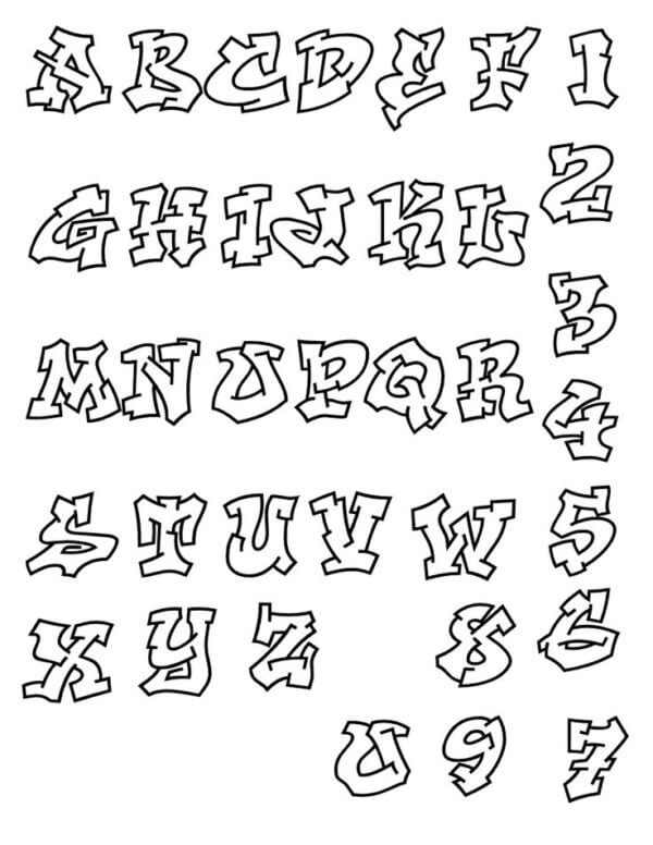 Dibujos de Hermoso Alfabeto para colorear