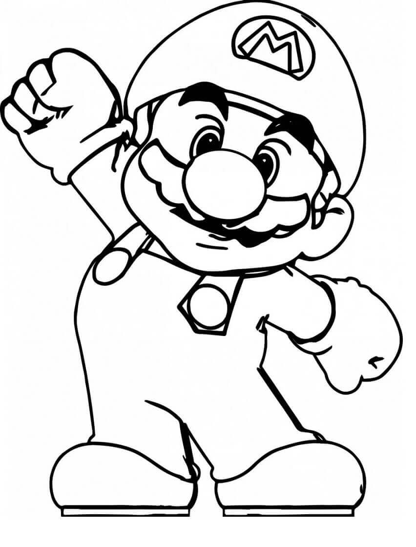 Hermoso Mario para colorir