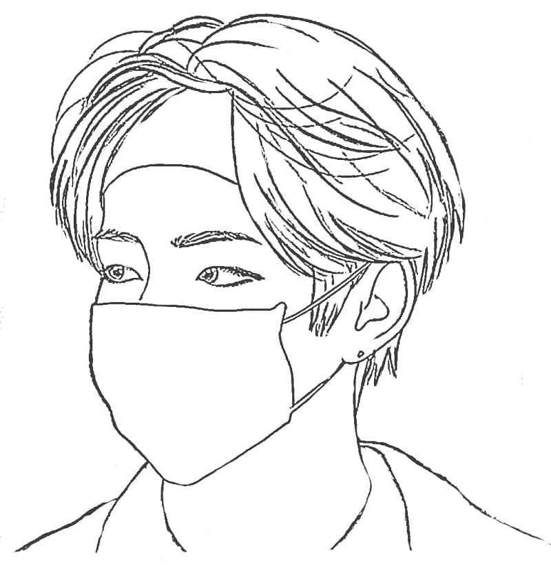 Dibujos de Hojas para dibujar BTS gratis para colorear