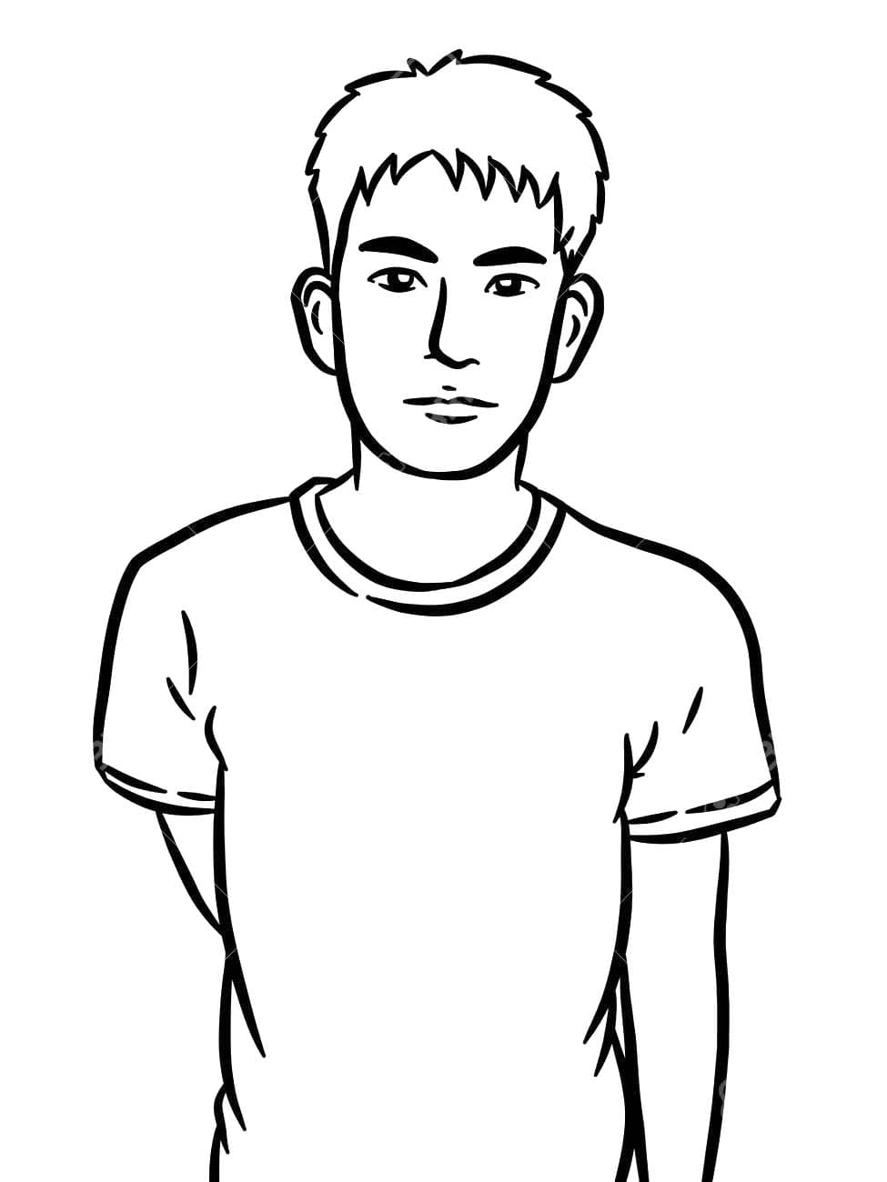 Dibujos de Hombre 4 para colorear