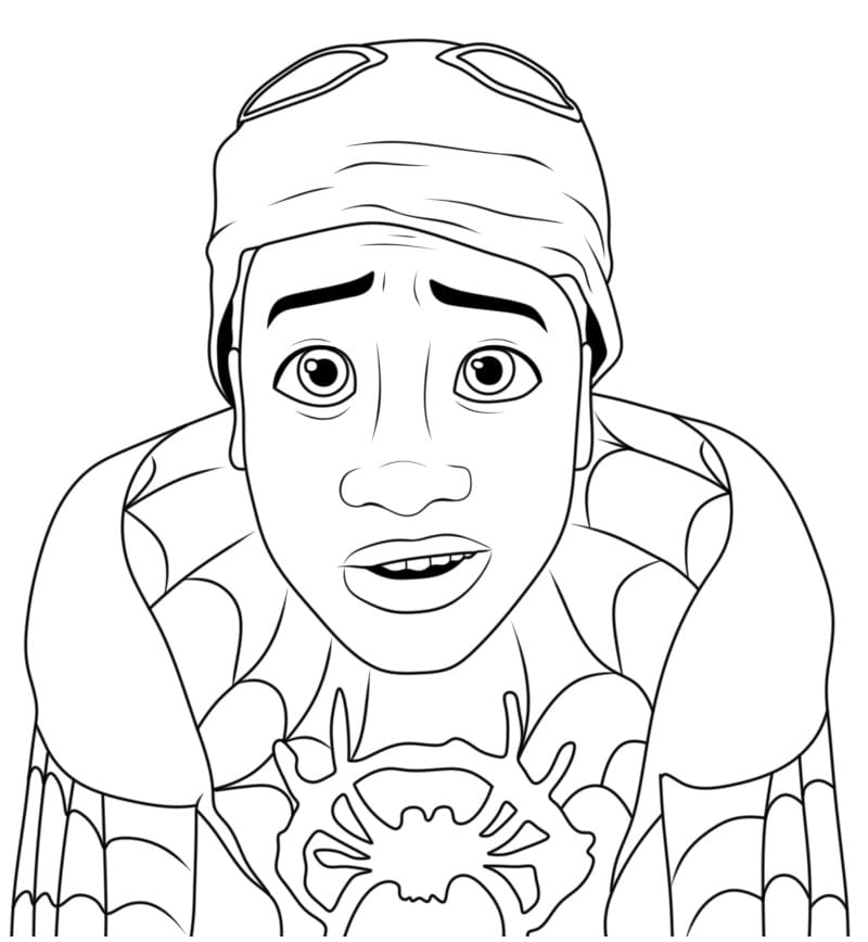 Hombre Araña Miles Morales imprimible para niños para colorir