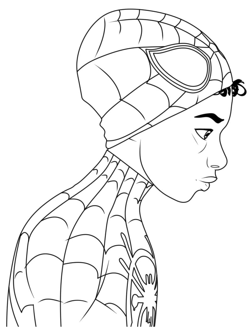 Dibujos de Hombre Araña Miles Morales para imprimir para colorear