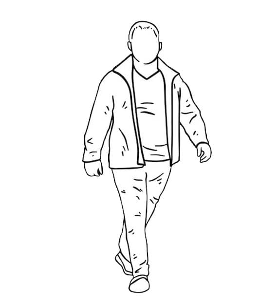 Dibujos de Hombre básico para colorear