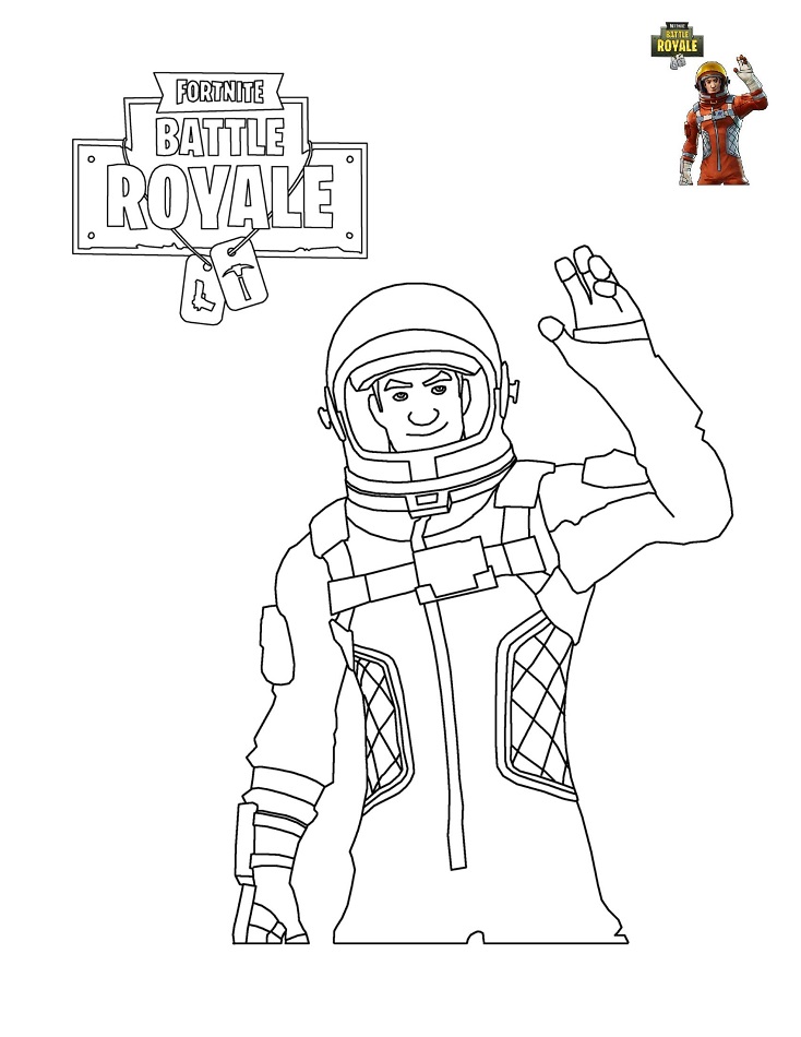 Hombre en Fortnite Battle Royale para colorir