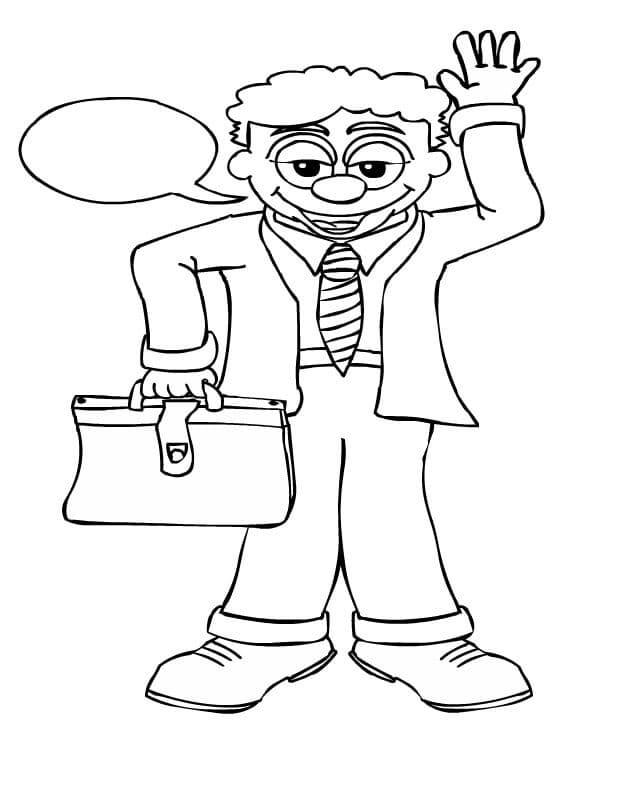 Dibujos de Hombre fácil para colorear