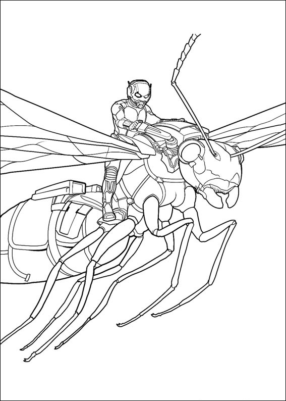 Dibujos de Hombre Hormiga En Hormiga Voladora para colorear