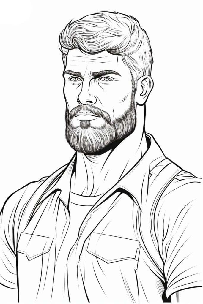 Dibujos de Hombre imprimible gratis para colorear