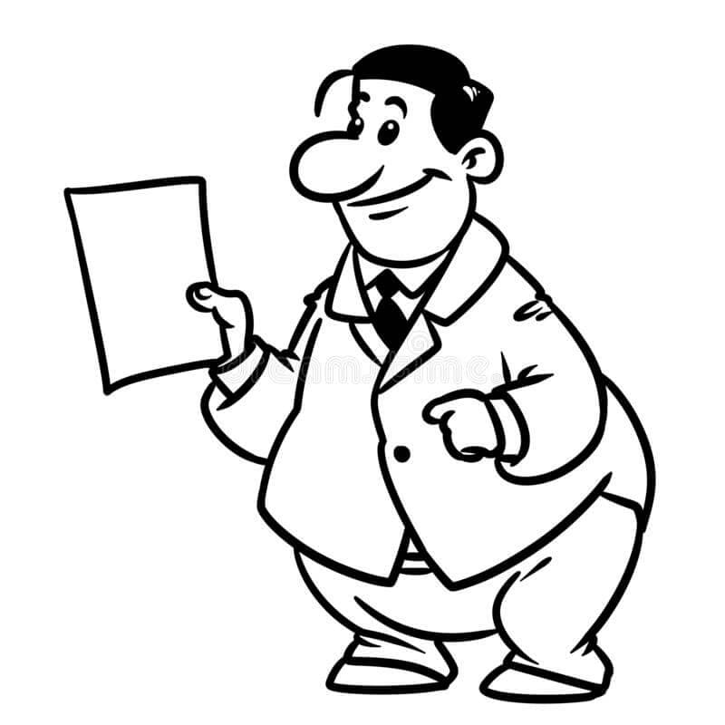 Dibujos de Hombre sencillo para colorear